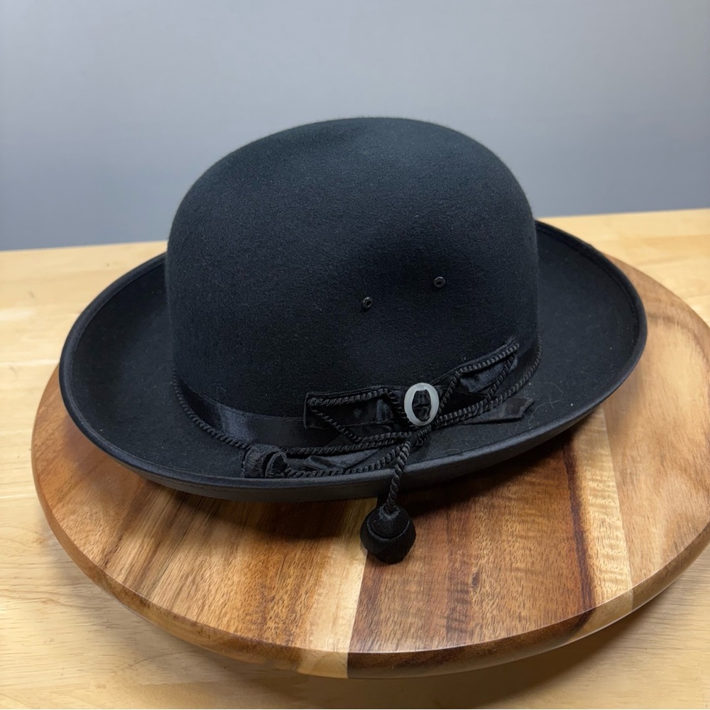 Bosslino Calidad Superior Husnuni Black Felt Bowler Hat - Picture 3 of 6